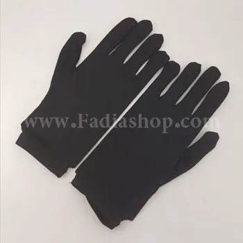 دستکش نخی زربافت مشکی