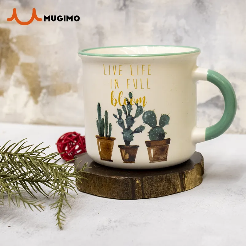 ماگ سرامیکی طرح کاکتوس