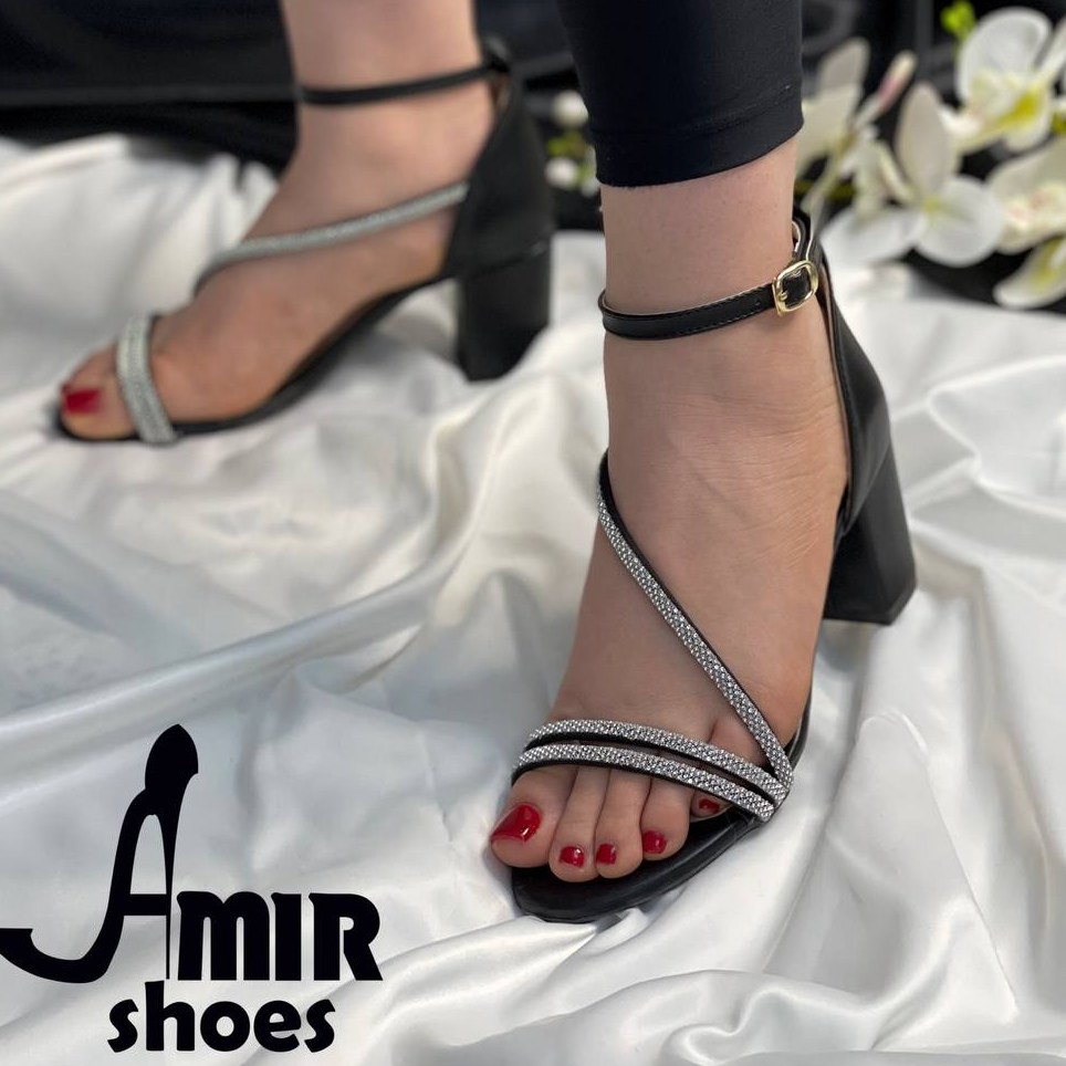 کفش مدل نوار نگین کد 4579