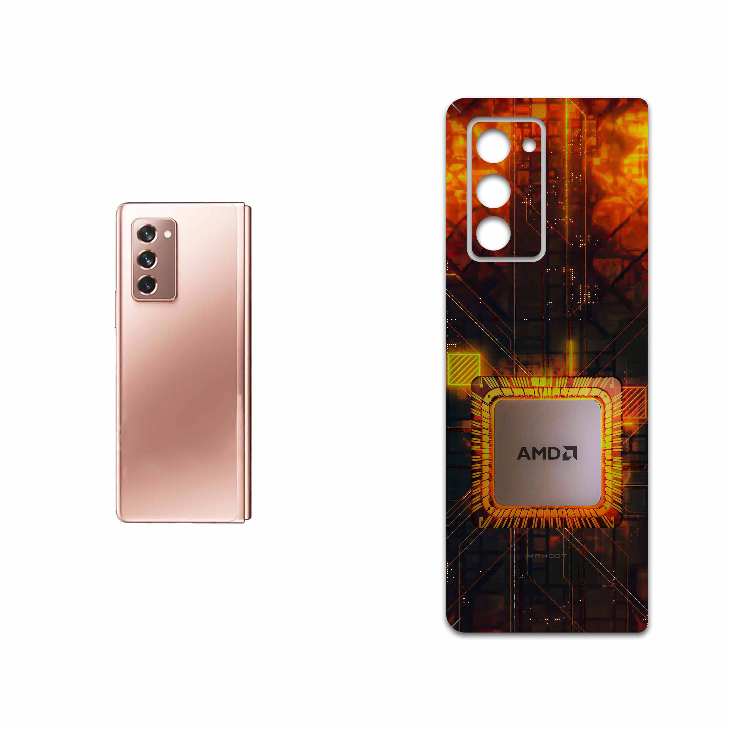 برچسب پوششی ماهوت مدل AMD Brand مناسب برای گوشی موبایل سامسونگ Galaxy Z FOLD 2