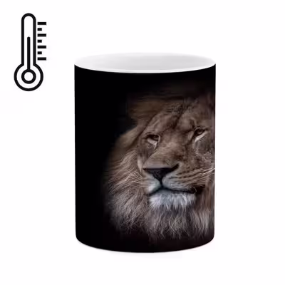 ماگ حرارتی کاکتی طرح شیر مدل mgh16471