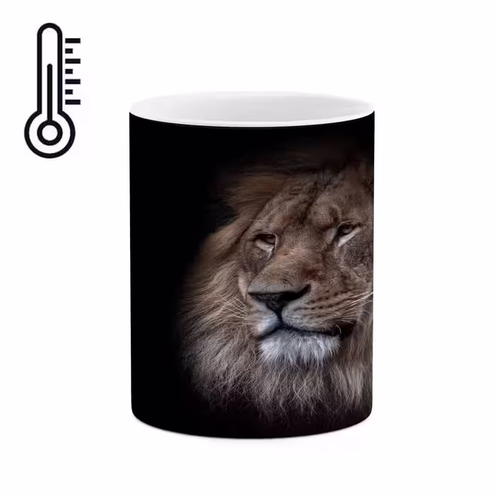 ماگ حرارتی کاکتی طرح شیر مدل mgh16471