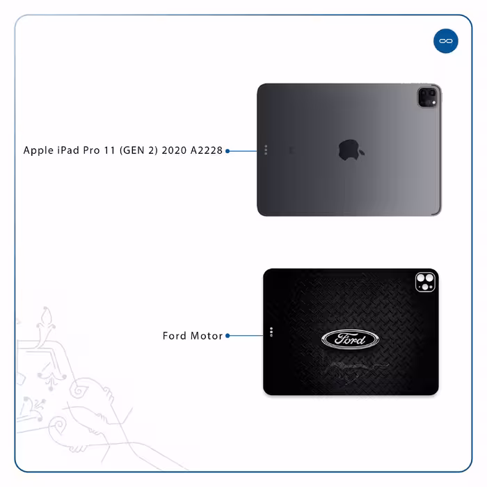 برچسب پوششی ماهوت مدل Ford Motor مناسب برای تبلت اپل iPad Pro 11 (GEN 2) 2020 A2228
