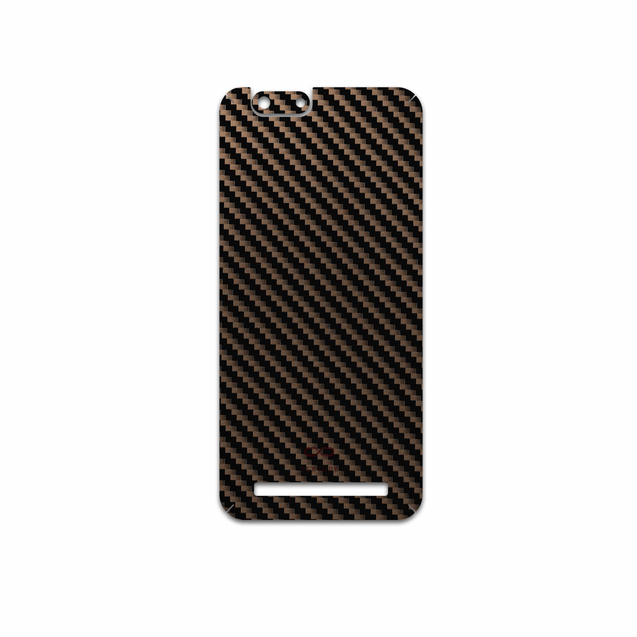 برچسب پوششی ماهوت مدل Glossy-Brown-Fiber مناسب برای گوشی موبایل پاین فون Kde Community Edition