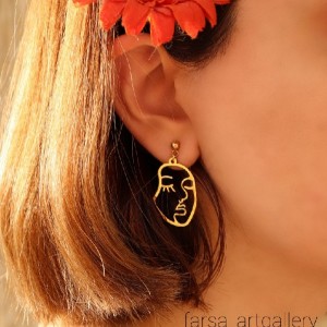 گوشواره چهره استیل