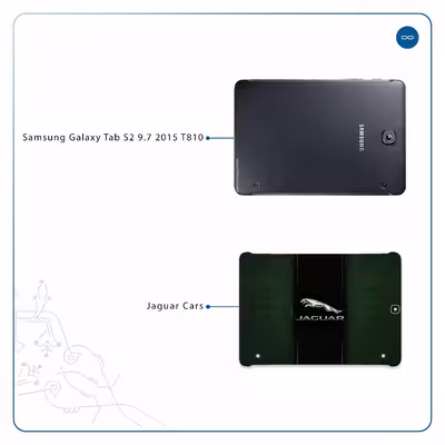 برچسب پوششی ماهوت مدل Jaguar Cars مناسب برای تبلت سامسونگ Galaxy Tab S2 9.7 2015 T810