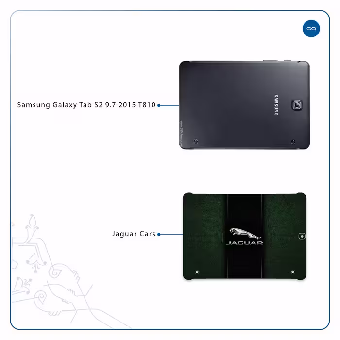 برچسب پوششی ماهوت مدل Jaguar Cars مناسب برای تبلت سامسونگ Galaxy Tab S2 9.7 2015 T810