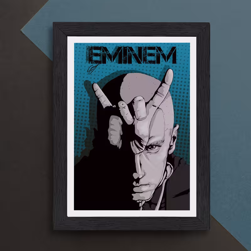 تابلو طرح Eminem مدل PrEmnm1b | دنیای قاب