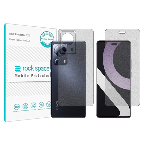 گلس صفحه نمایش و پشت گوشی شیائومی Civi 2 مدل نانو هیدروژل گیمینگ برند راک اسپیس کدSS