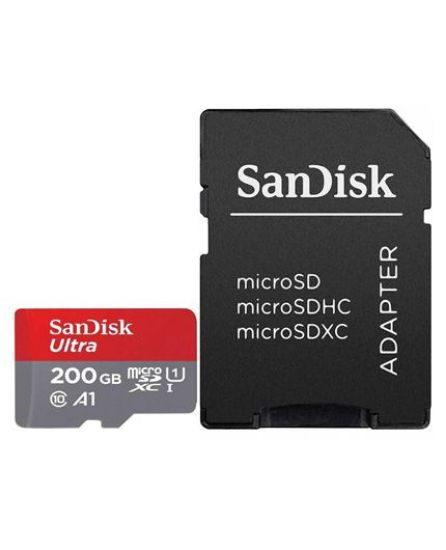 قیمت و خرید کارت حافظه سن دیسک میکرو اس دی ایکس سی 200 گیگابایت مدل Ultra A1 کلاس 10 با سرعت 100 مگابایت در ثانیه به همراه آداپتور تبدیل - برین تک