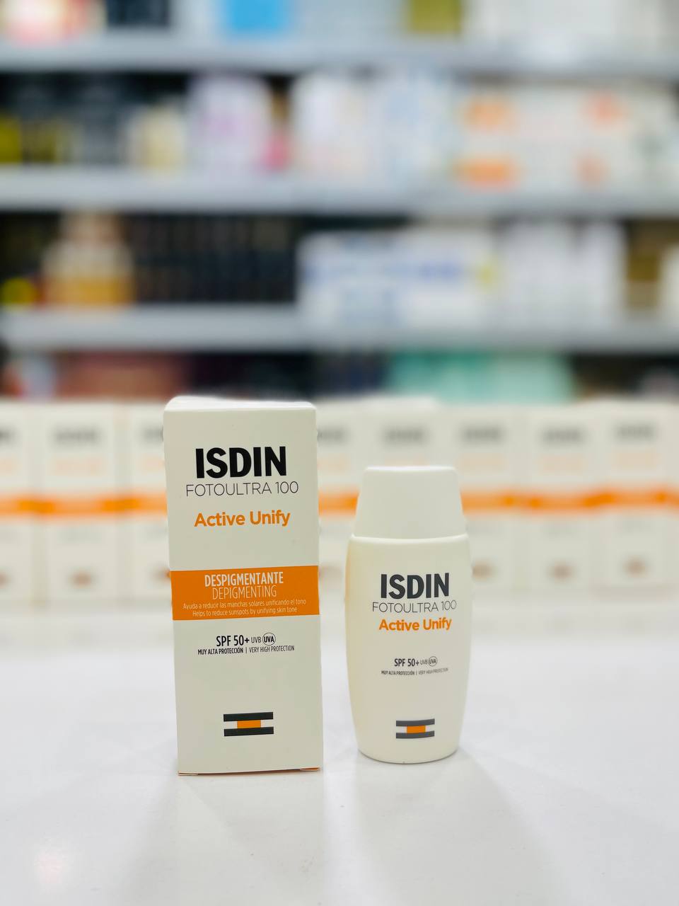 ضد آفتاب ایزدین- کرم ضد لک بی رنگ ایزدین مدل اکتیو یونیفای با  SPF50