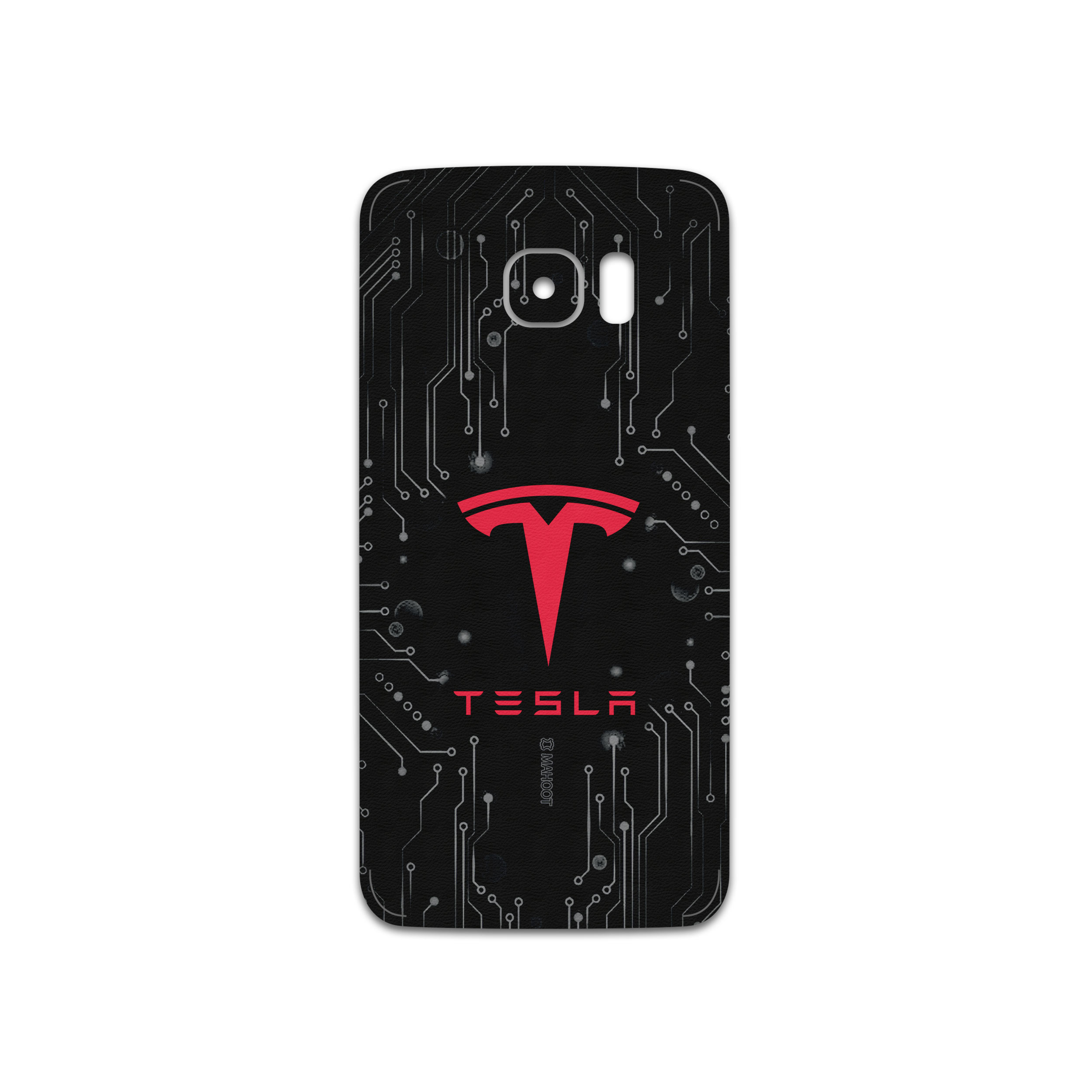 برچسب پوششی ماهوت مدل TESLA-Motors مناسب برای گوشی موبایل سامسونگ Galaxy S7 Edge
