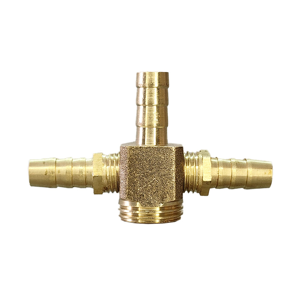 چهار راهی گاز 1/2 لوله ای چهار راهی لوله 1/2 شلنگ گاز برنجی