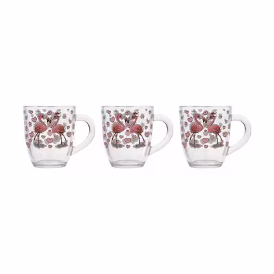 لیوان طرح فلامینگو مدل k250 بسته 3 عددی
