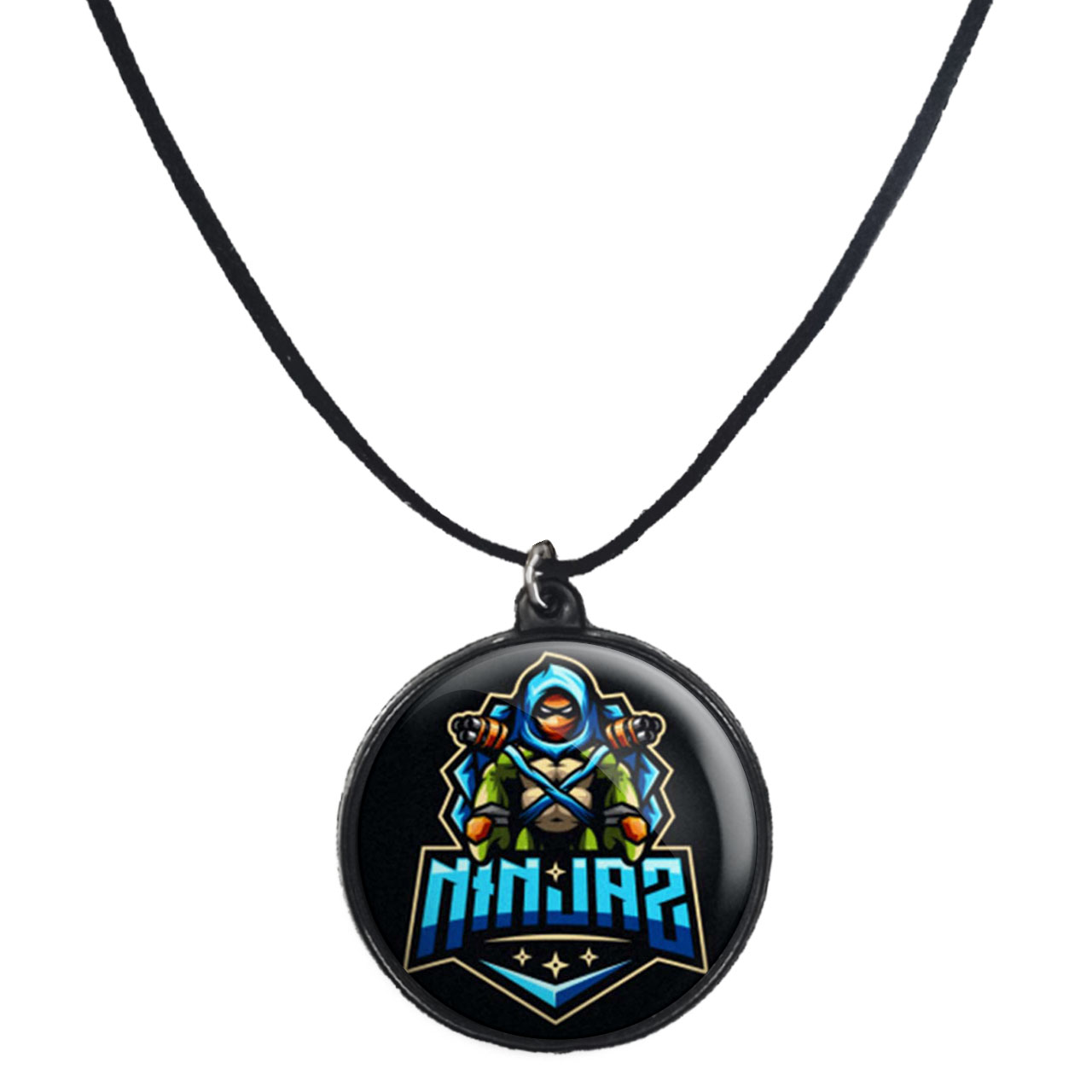 گردنبند پرمانه طرح لاکپشت‌های نینجا کد pmb.9927 مدل دو طرفه