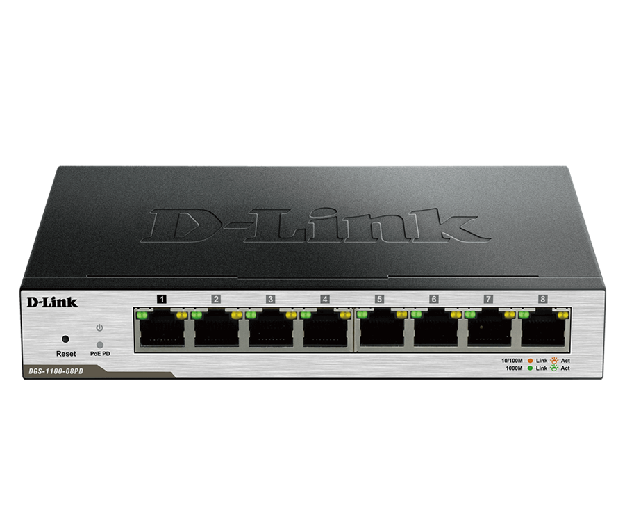 سوئیچ شبکه دی لینک 8 پورت DGS-1100-08PD