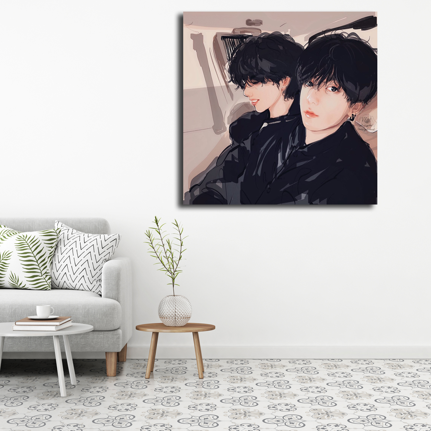 تابلو شاسی مدل taekook fanart کد 13