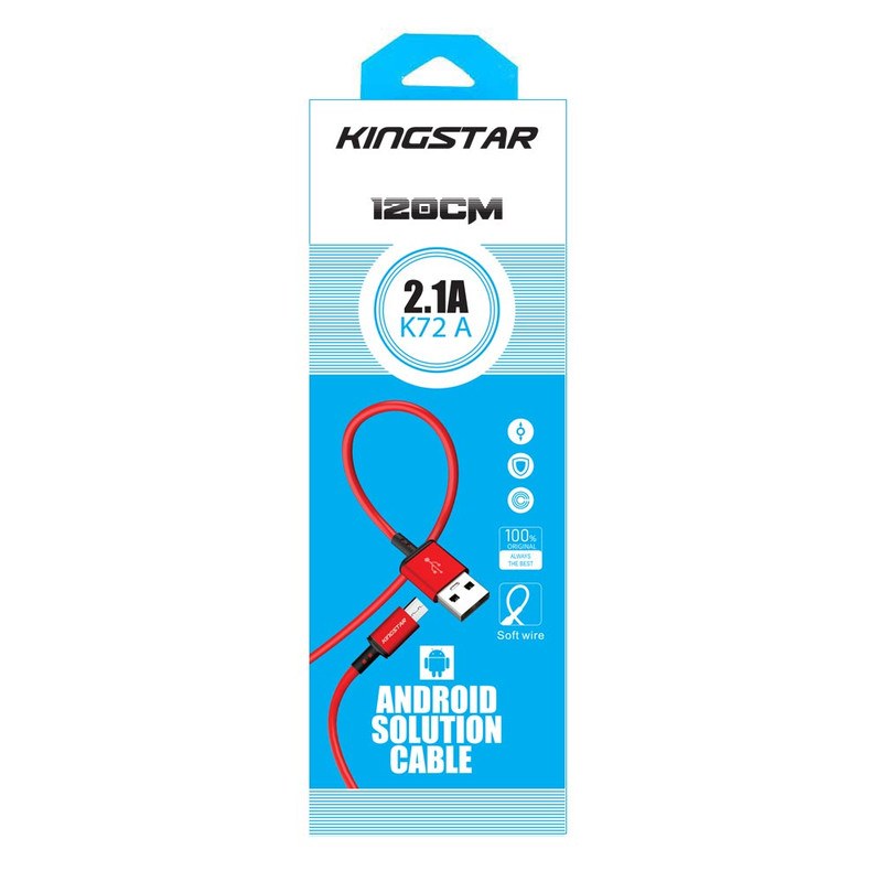 کابل تبدیل USB به MicroUSB کینگ استار مدل k72A طول 1.2 متر Kingstar Cable K72 A