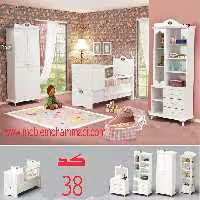 سرویس خواب دومنظوره وکیوم کد 38 شامل تخت/دکور کشور دار/کمد