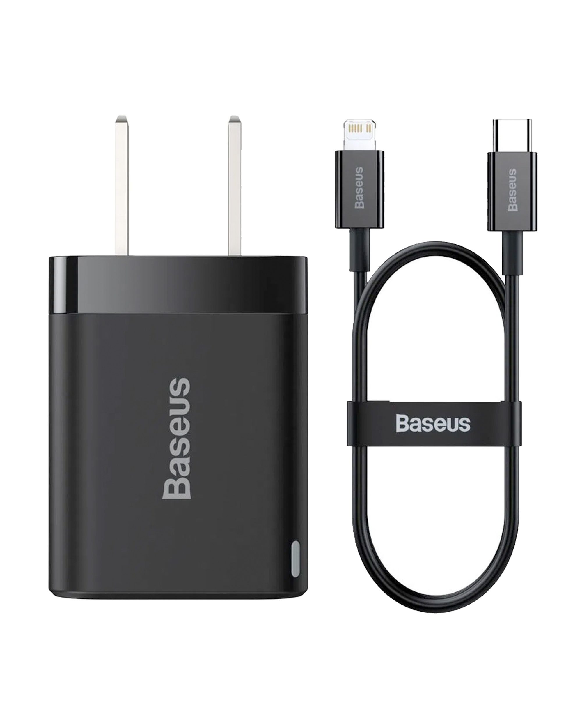 اداپتور به همراه کابل تایپ سی به لایتنینگ بیسوس Baseus super si pro quick charger CCCJG20CC