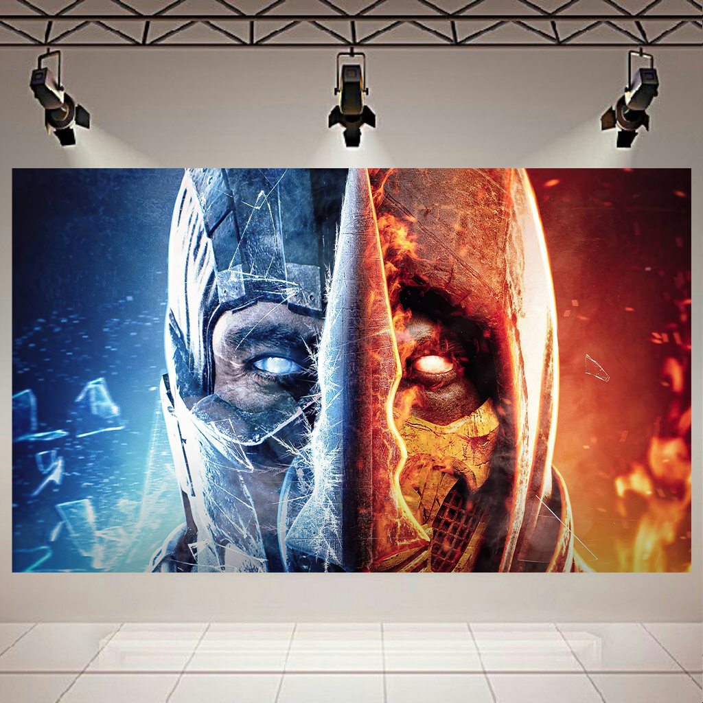 تابلو بوم طرح گیم مدل Sub-Zero &amp; Scorpion Mortal Kombat کد AR2195