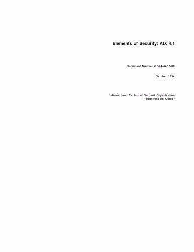خرید و دانلود نسخه کامل کتاب Elements of Security: AIX 4.1