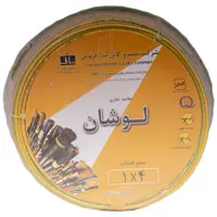 سیم برق افشان 4x1 کابل لوشان مدل زرد و سبز