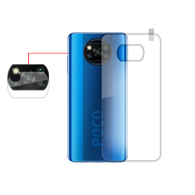 محافظ پشت گوشی مدل bl-1 مناسب برای گوشی موبایل شیائومی Poco X3 به همراه محافظ لنز دوربین | کالا برتری