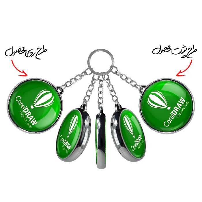 جاکلیدی خندالو طرح کورل دراو مدل دوطرفه کد 62046204