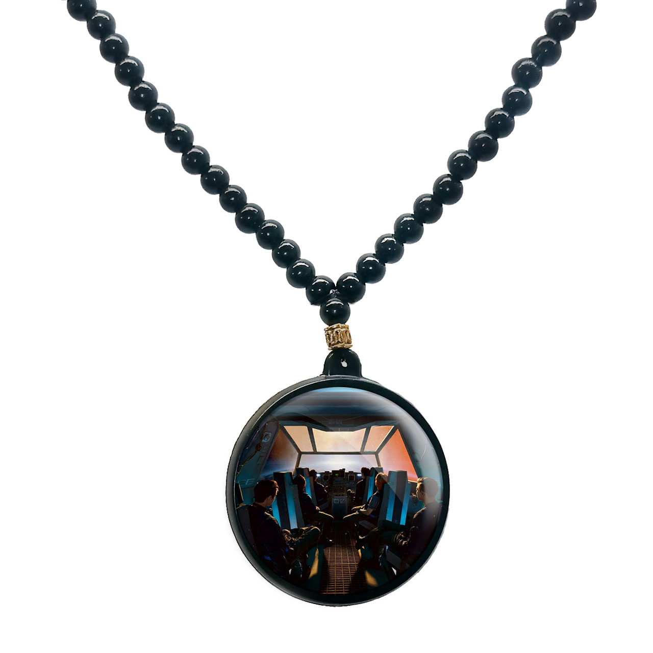 گردنبند پرمانه طرح exo کد pmd.13997 مدل دو طرفه