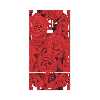 برچسب پوششی ماهوت مدل Red-Flower-FullSkin مناسب برای گوشی موبایل سامسونگ Galaxy J8