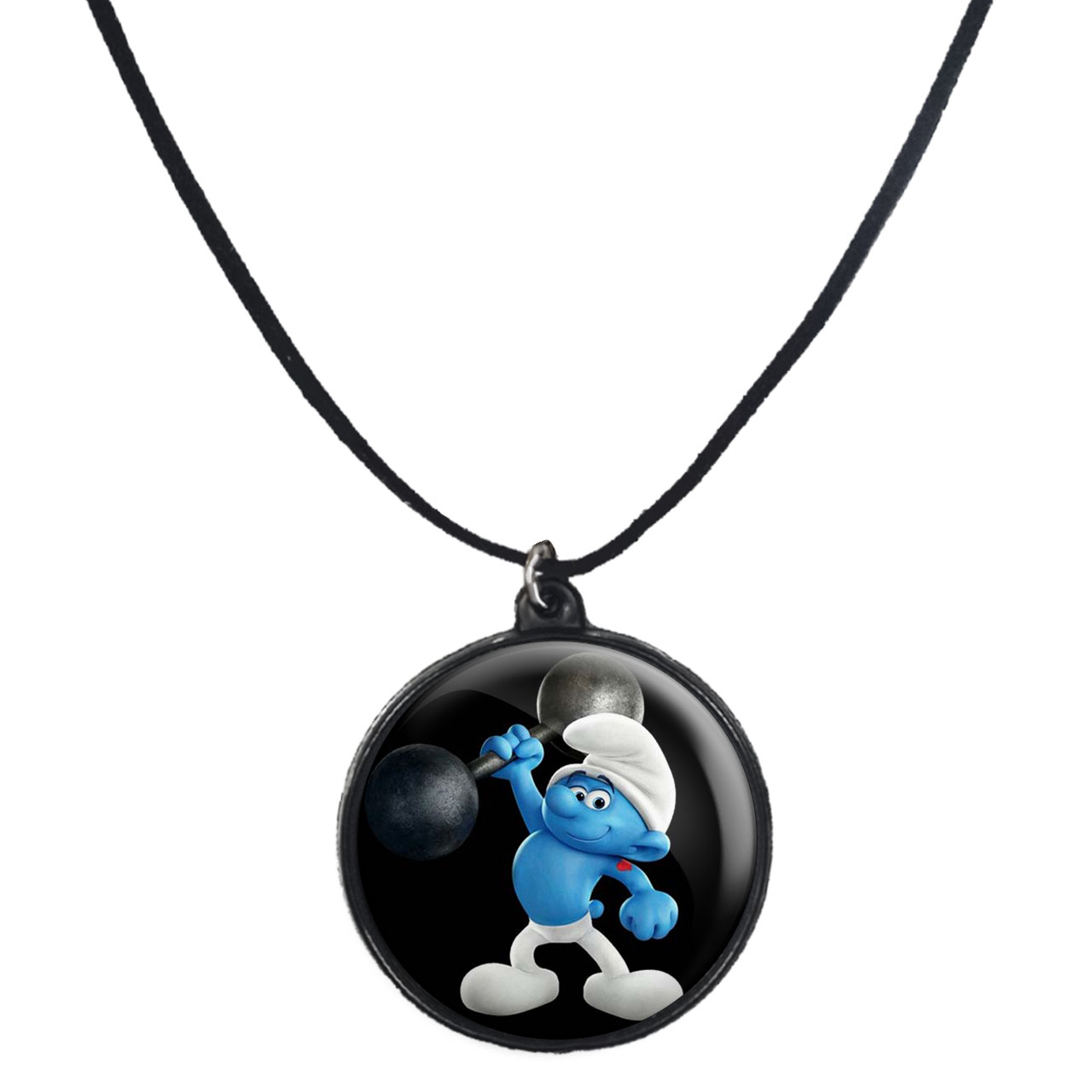 گردنبند پرمانه طرح اسمورف کد pmb.10539