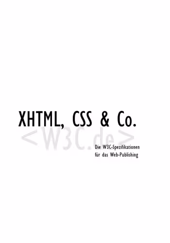 خرید و دانلود نسخه کامل کتاب XHTML, CSS und Co. Die W3C-Spezifikationen für das Web-Publishing