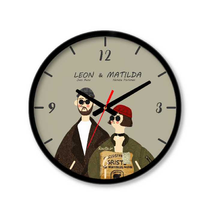 ساعت دیواری کوچک راویتا طرح لئون ماتیلدا کد 3596