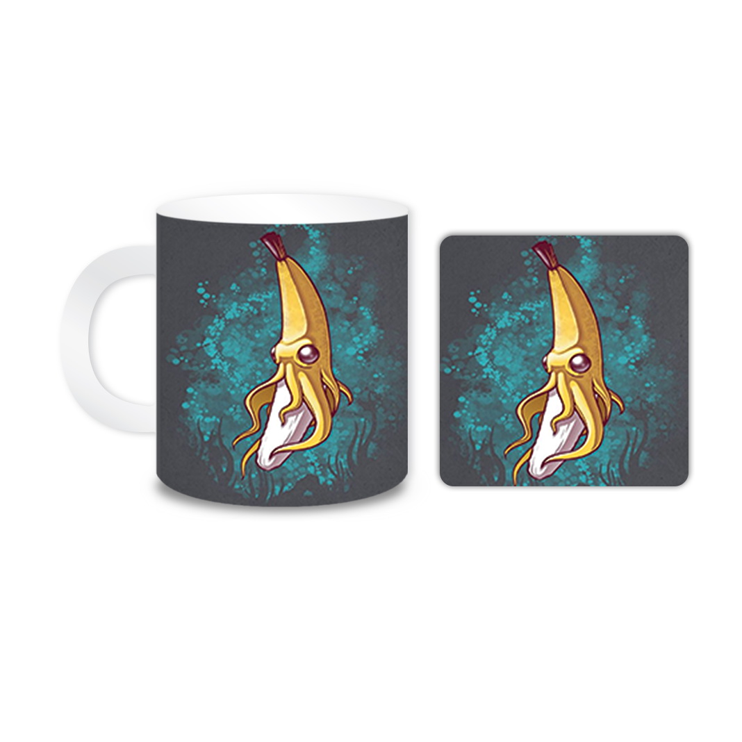 ماگ مدل موز کد 846 به همراه زیر لیوانی