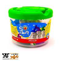 خمیربازی سطلی 5 رنگ آریا با ابزار