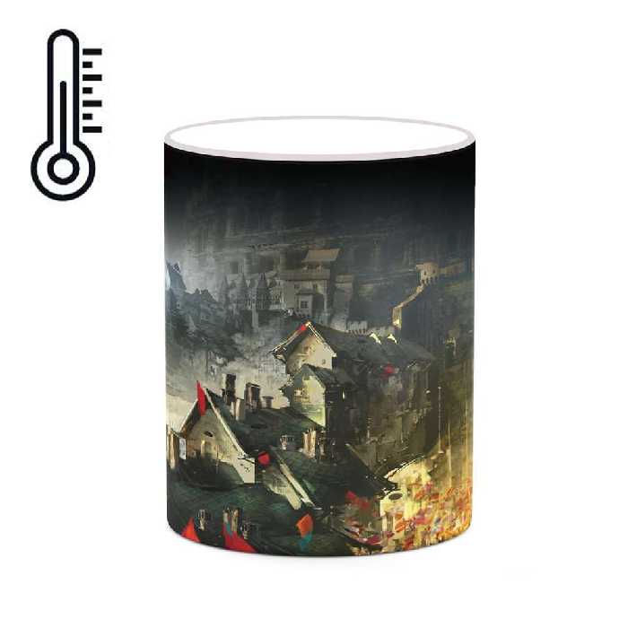 ماگ حرارتی کاکتی طرح نقاشی کارتونی مدل mgh18713