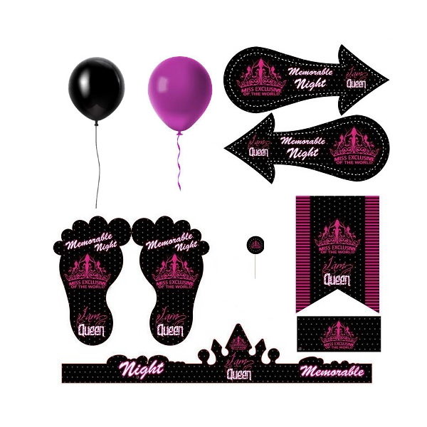 مجموعه 160 عددی تم تولد طرح دختر شایسته