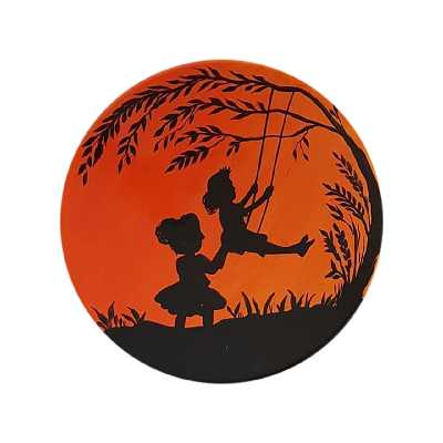  بشقاب دیوارکوب سفالی کد D117-A مجموعه 2 عددی