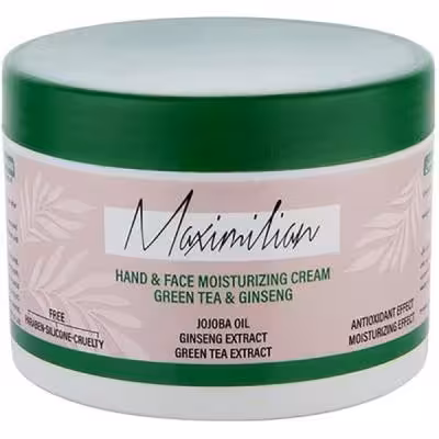 کرم مرطوب کننده ماکسیمیلیان مدل چای سبز و جنسینگ حجم 250 میلی لیتر