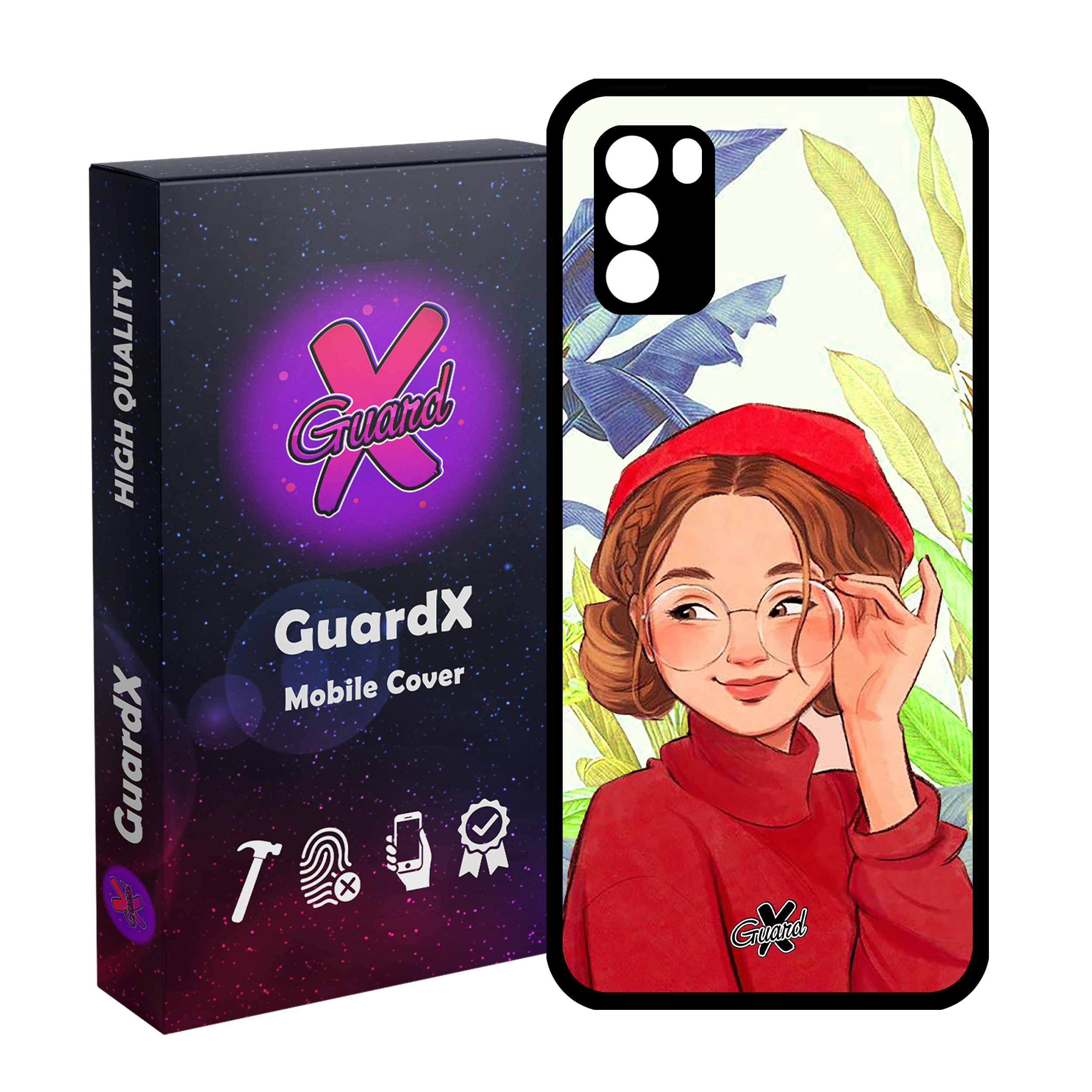 کاور گارد ایکس طرح دختر مدل Glass10328 مناسب برای گوشی موبایل شیائومی Poco M3