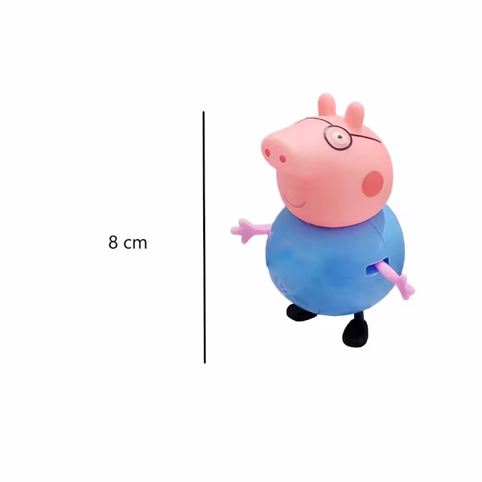 فیگور طرح پپاپیگ مدل Happy pig کد 200 مجموعه 6 عددی