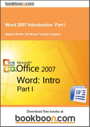 خرید و دانلود نسخه کامل کتاب Word 2007 Introduction. Part I