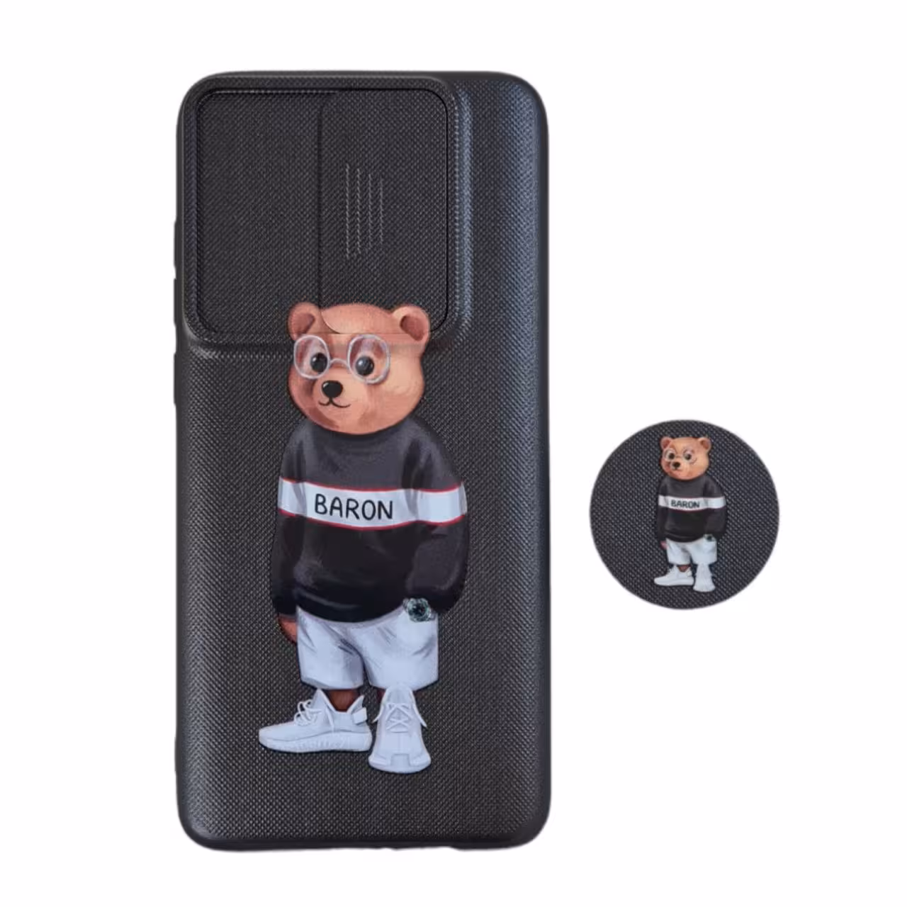 کاور طرح خرس کد 841 مناسب برای گوشی موبایل شیائومی Redmi Note 8 Pro به همراه پاپ سوکت