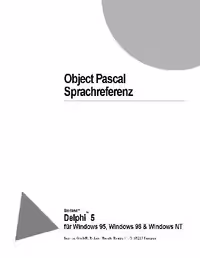 خرید و دانلود نسخه کامل کتاب Object Pascal Sprachreferenz
