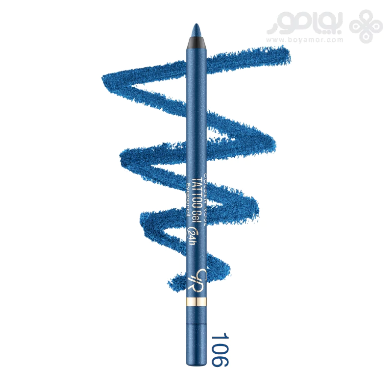 مداد چشم ضد آب گلدن رز مدل TATTOO GEL شماره 106 رنگ آبی روشن