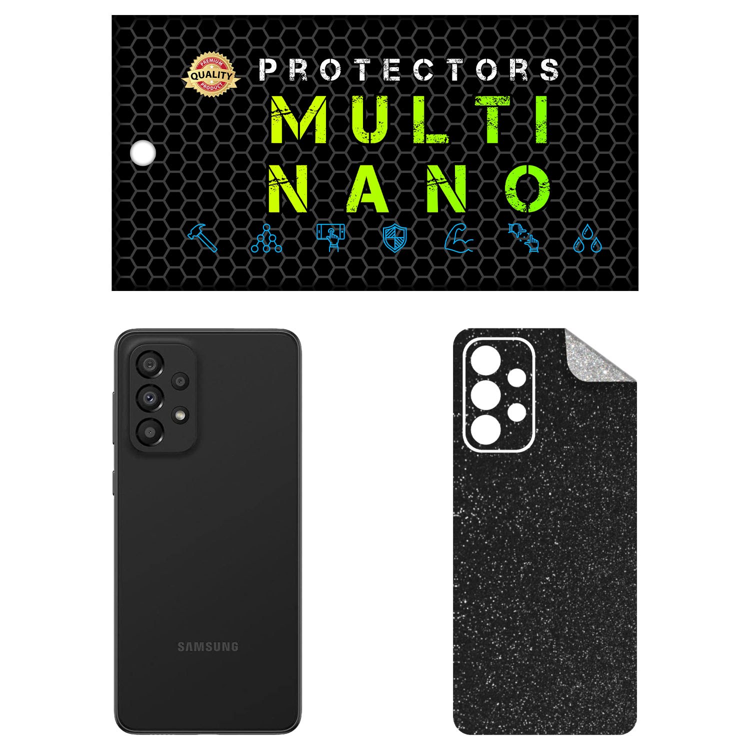 برچسب پوششی کهکشانی مولتی نانو مدل X-F1G برای پشت موبایل سامسونگ Galaxy A33 5G