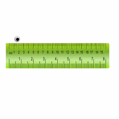 چشم عروسک مدل دایره ای کد MOT-12 بسته 20 عددی