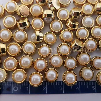 نگین پایه دار طلایی سایز 25