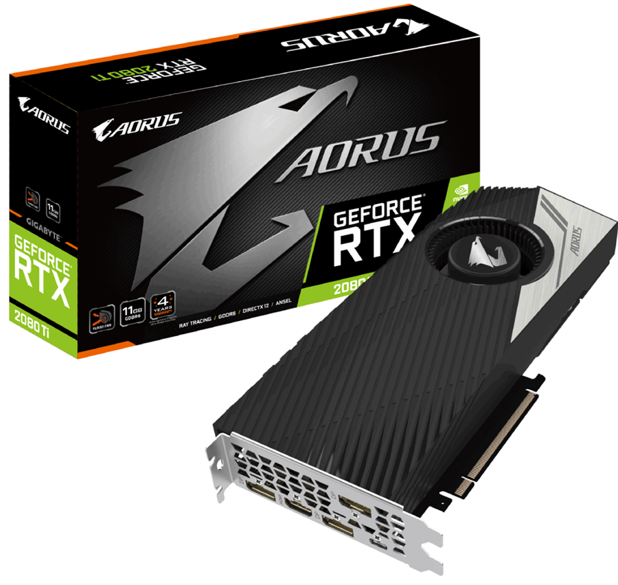 کارت گرافیک گیگابایت مدل AORUS GeForce RTX 2080 Ti TURBO  با حافظه 11 گیگابایت